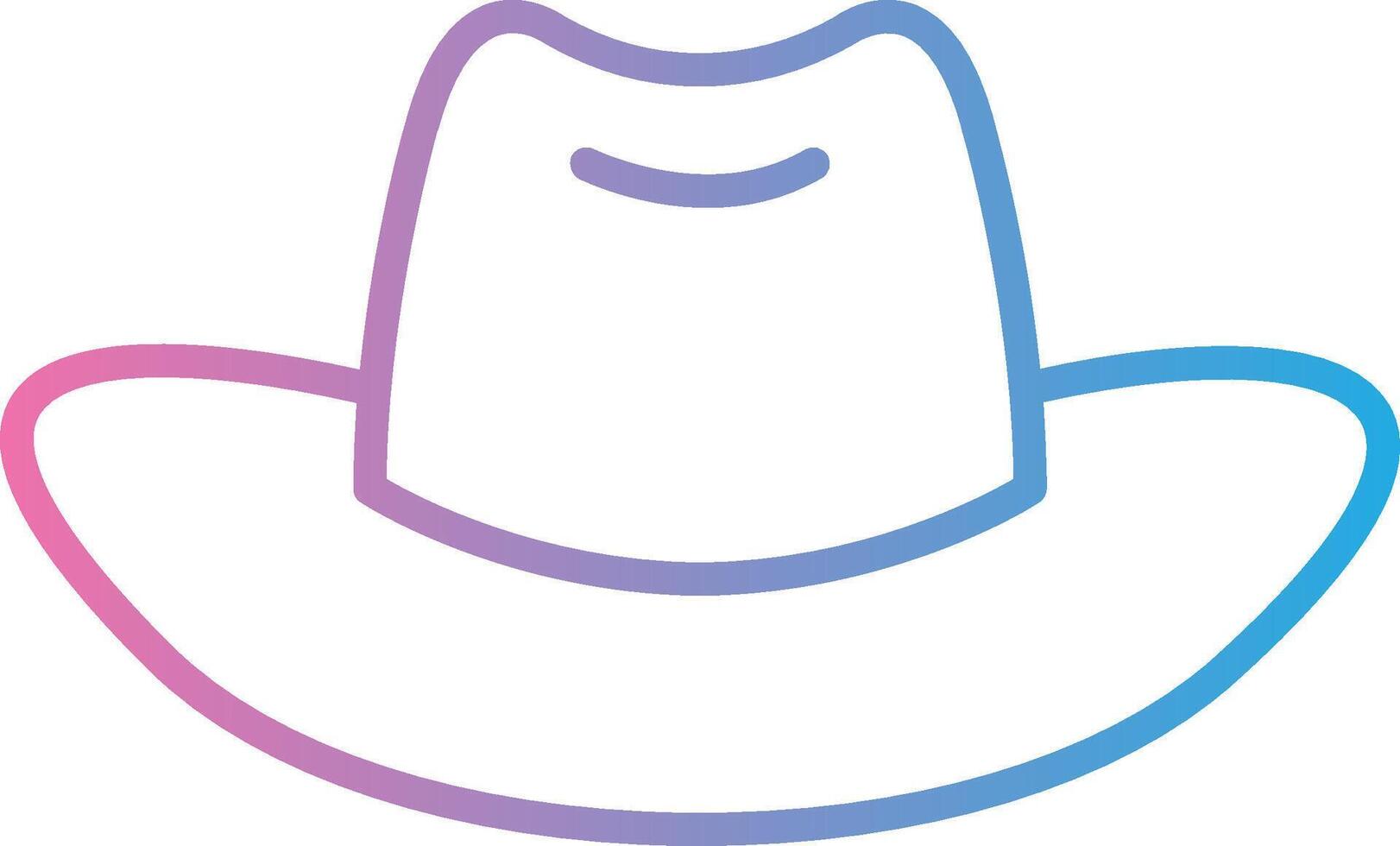 vaquero sombrero línea degradado icono diseño vector