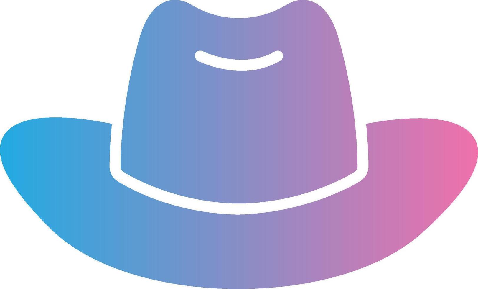 Cowboy Hat Glyph Gradient Icon Design vector