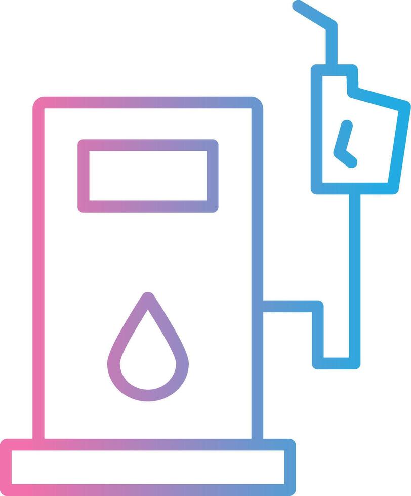 Petrol Station Line Gradient Icon Design vector