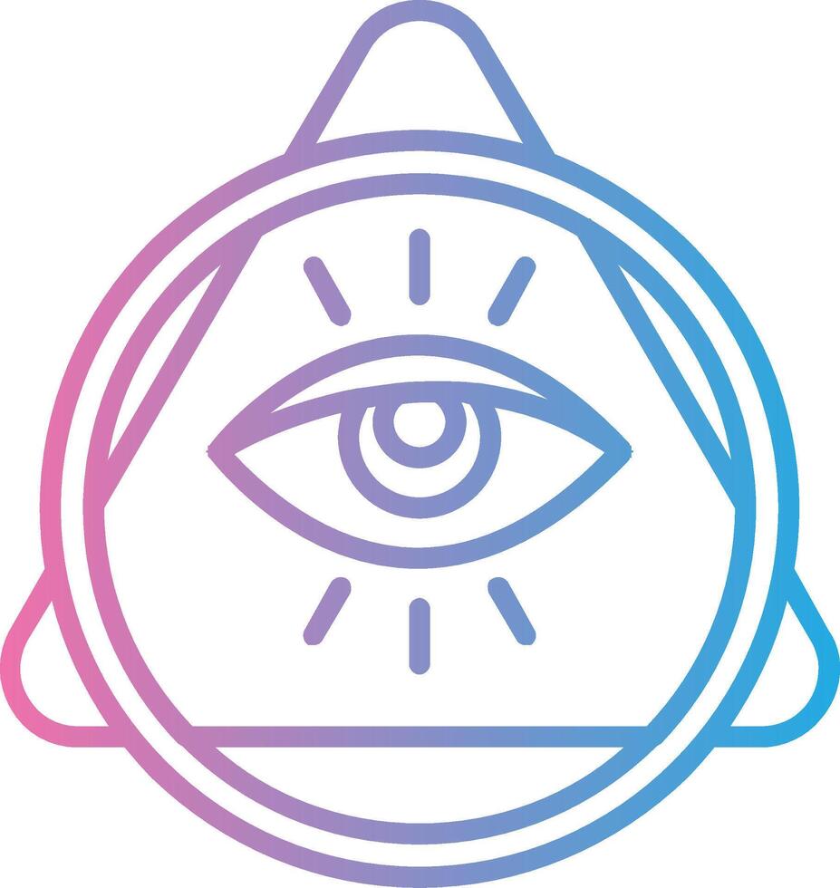 ojo de providencia línea degradado icono diseño vector
