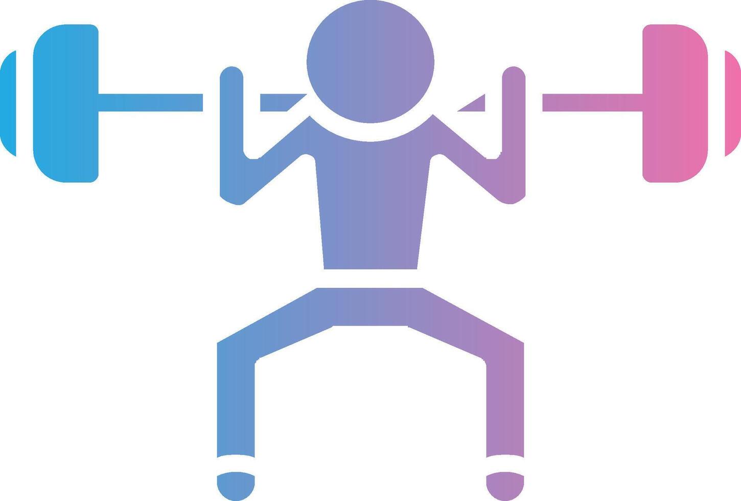 Weight Lifting Glyph Gradient Icon Design vector