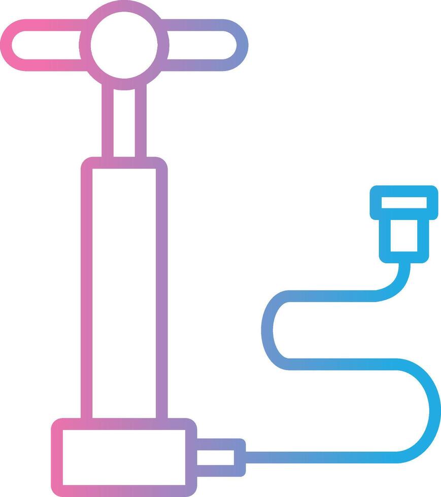 Air Pump Line Gradient Icon Design vector