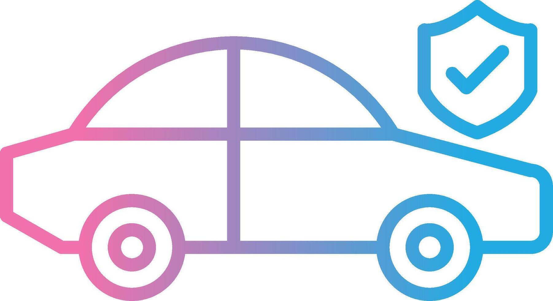 Car Insurance Line Gradient Icon Design vector