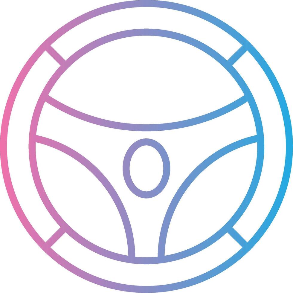 Steering Wheel Line Gradient Icon Design vector