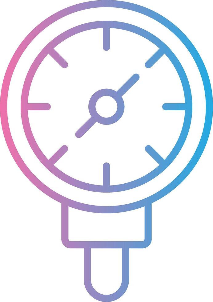 Pressure Gauge Line Gradient Icon Design vector