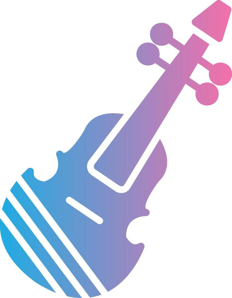 Violin Glyph Gradient Icon Design vector