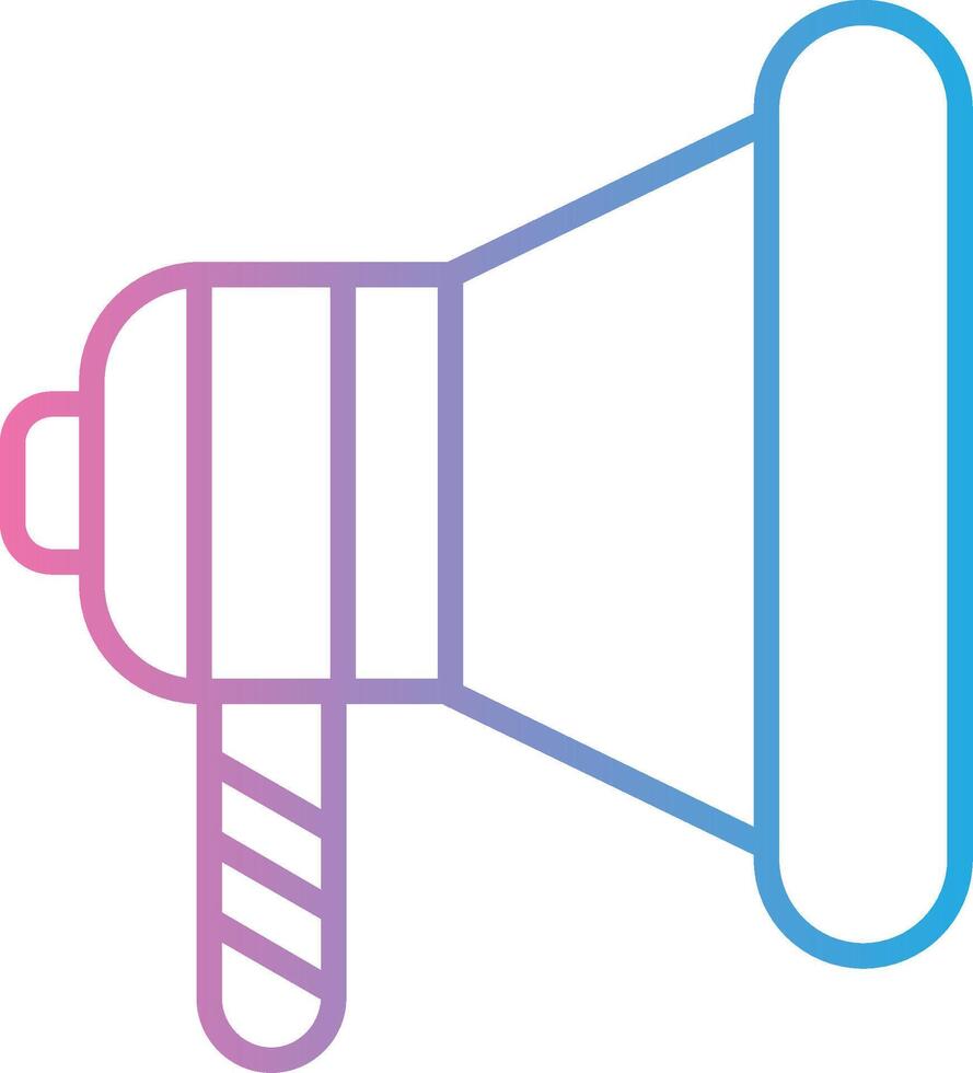 Megaphone Line Gradient Icon Design vector