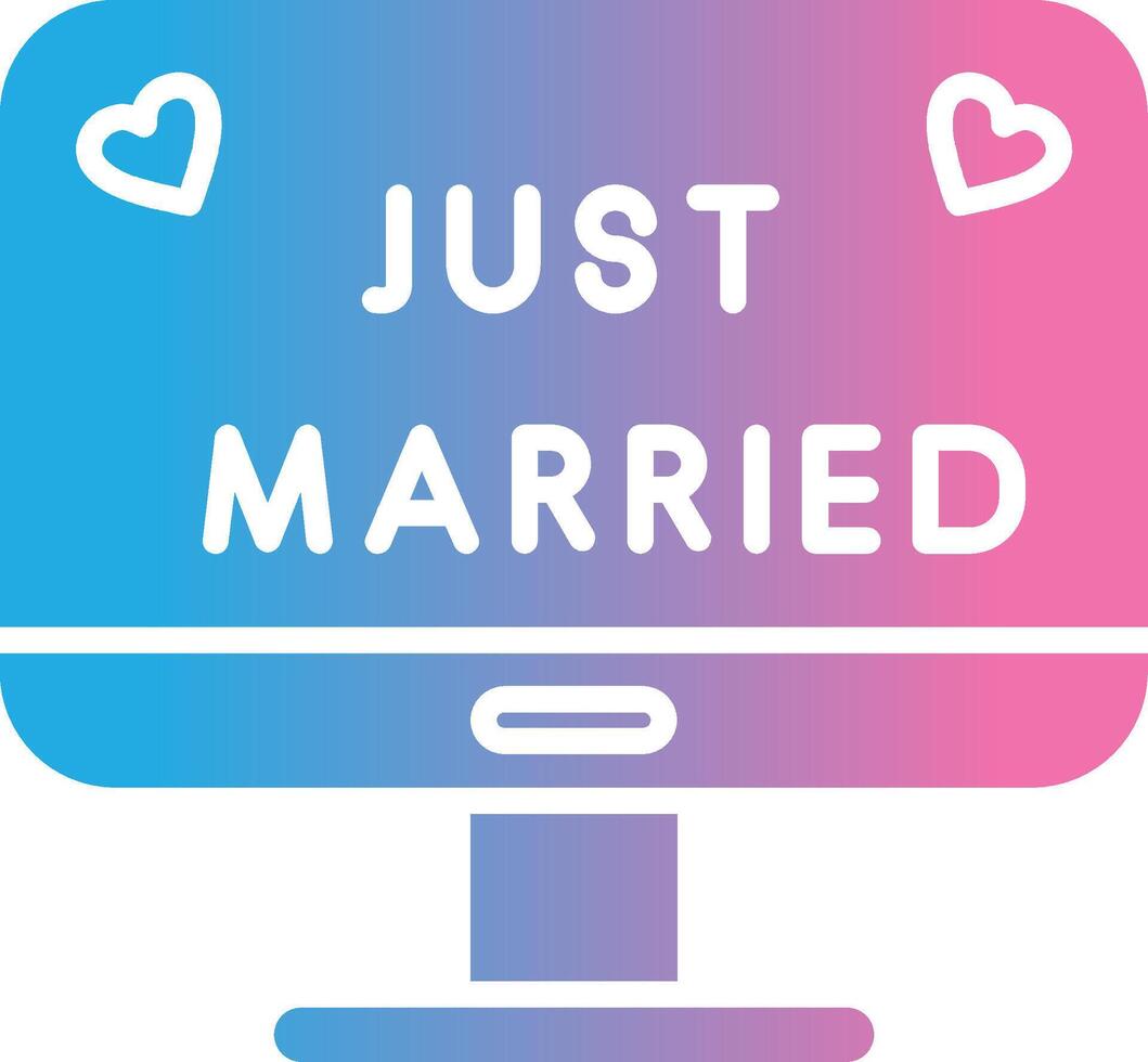 Just Married Glyph Gradient Icon Design vector