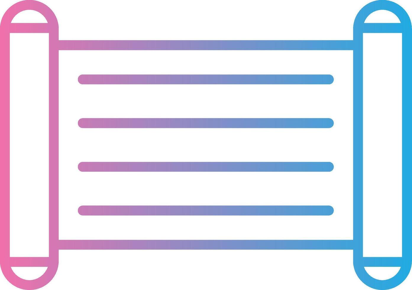 Old Scroll Line Gradient Icon Design vector