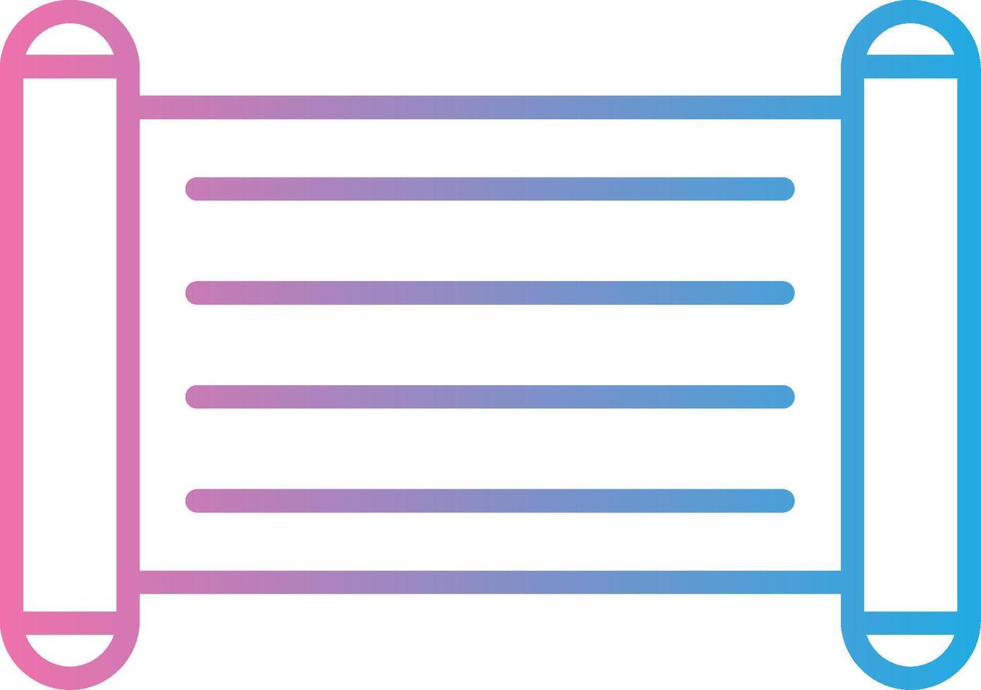 Old Scroll Line Gradient Icon Design vector