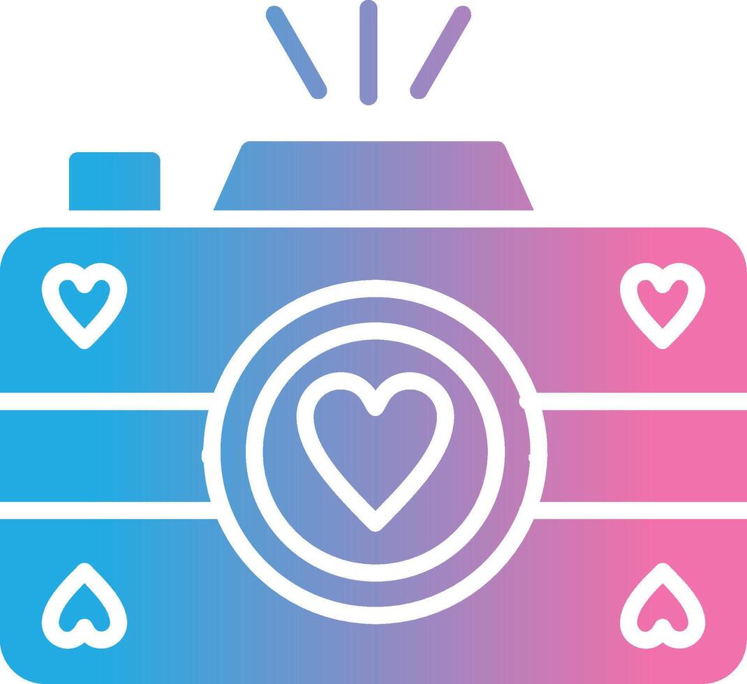 Photo Camera Glyph Gradient Icon Design vector