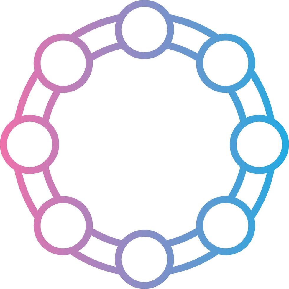 Tambourine Line Gradient Icon Design vector