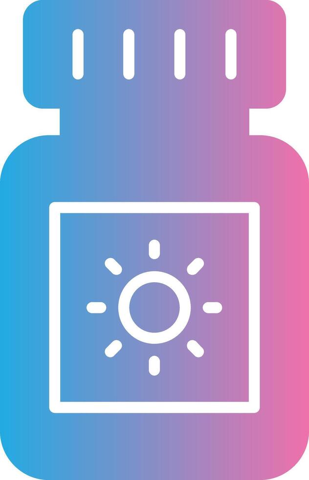 Sun Block Glyph Gradient Icon Design vector
