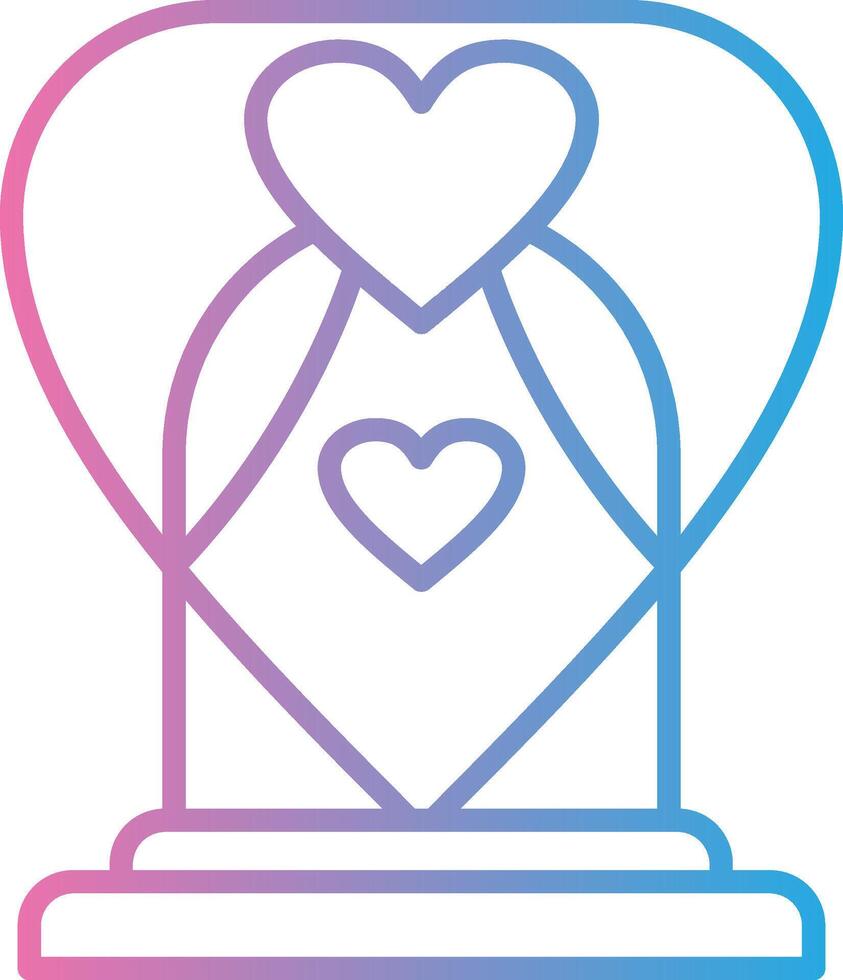 Wedding Arch Line Gradient Icon Design vector