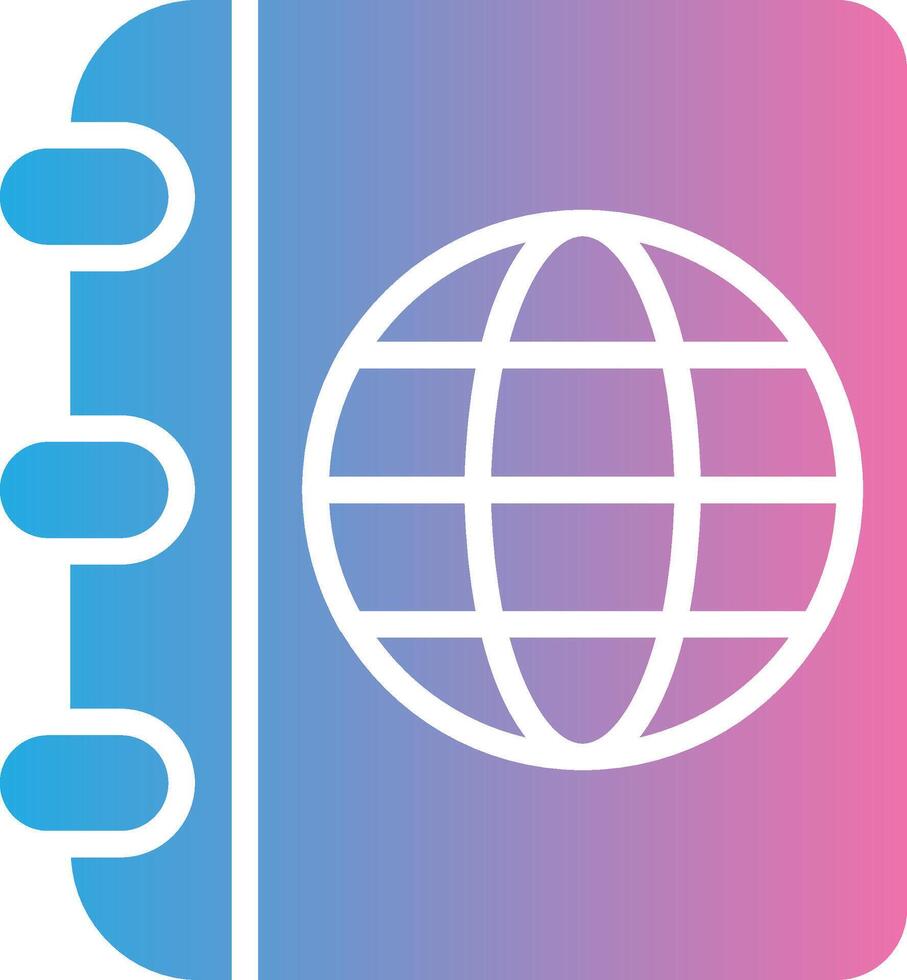 Travel Guide Glyph Gradient Icon Design vector
