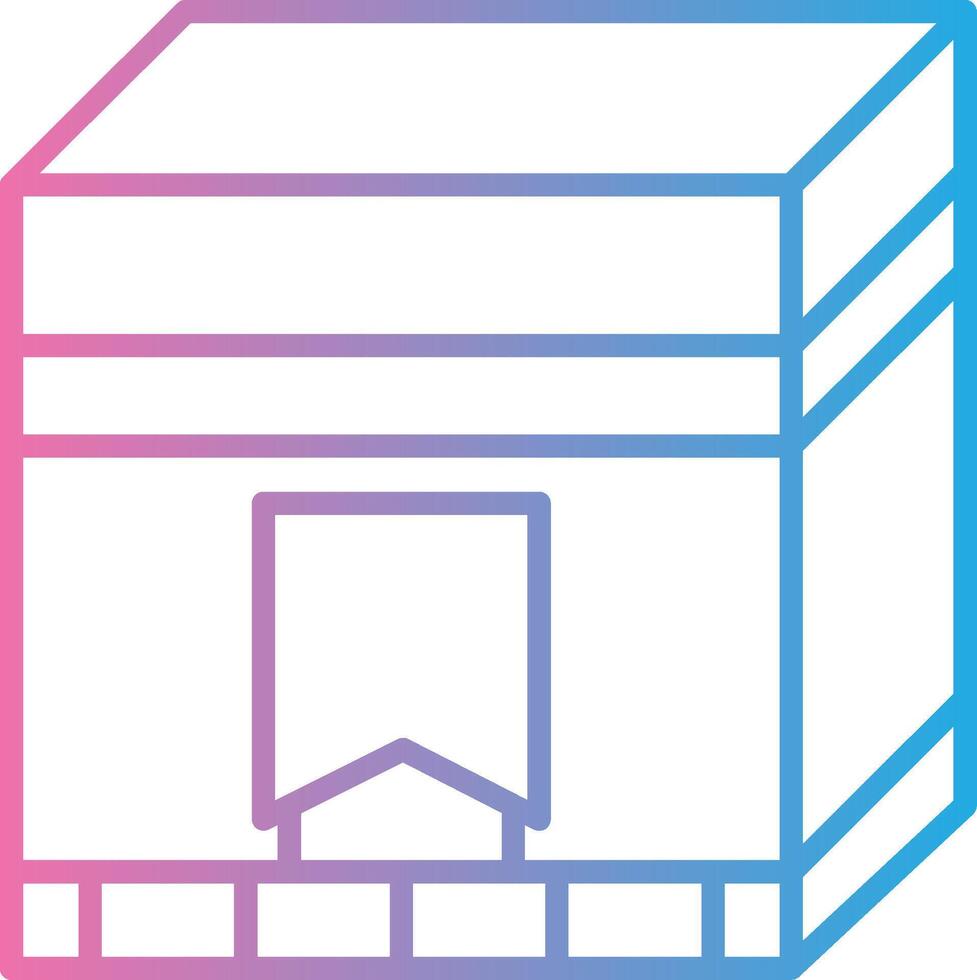 Kaaba Line Gradient Icon Design vector
