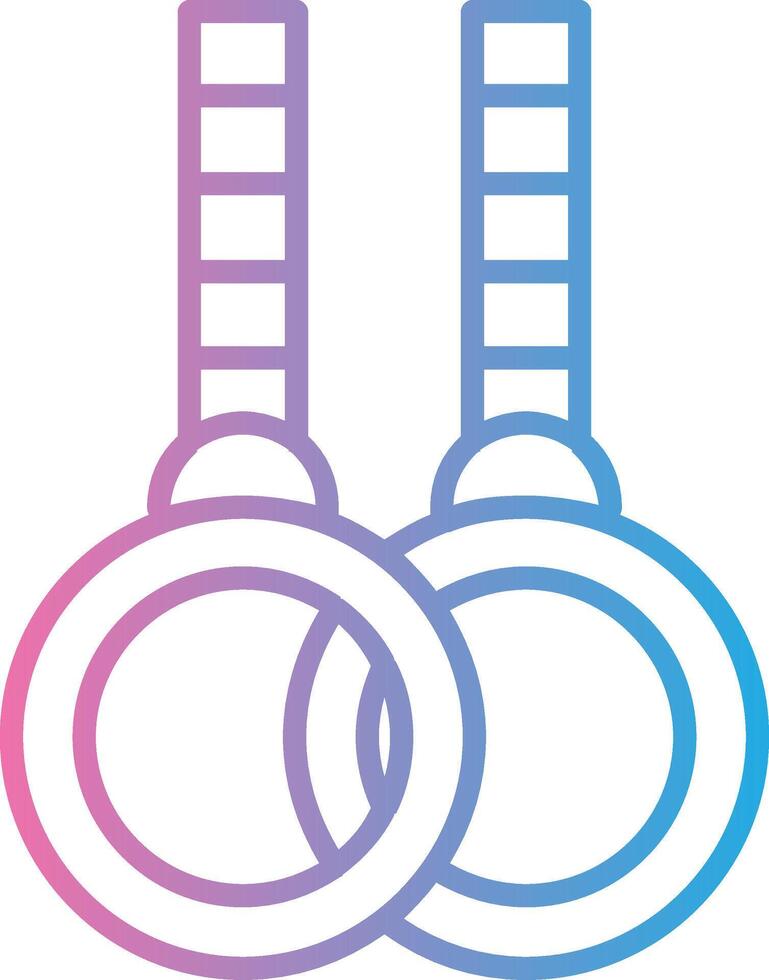 Gymnastic Rings Line Gradient Icon Design vector