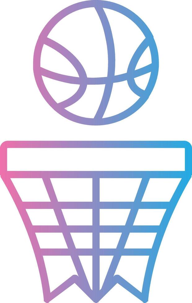 Basketball Line Gradient Icon Design vector