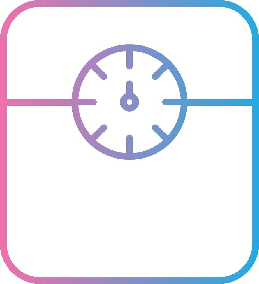 Weight Scale Line Gradient Icon Design vector