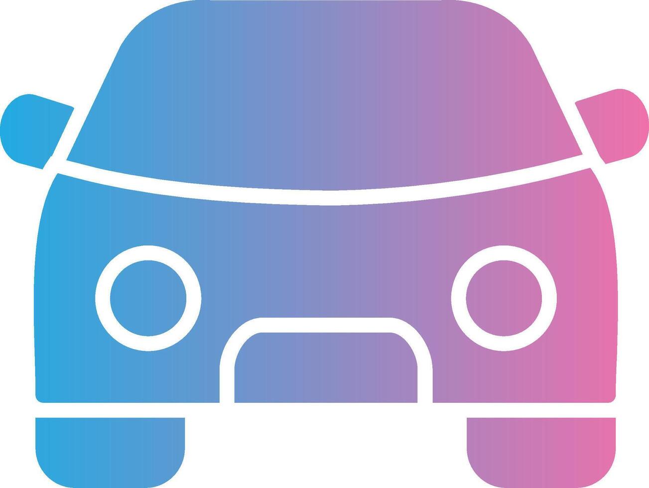 Car Glyph Gradient Icon Design vector