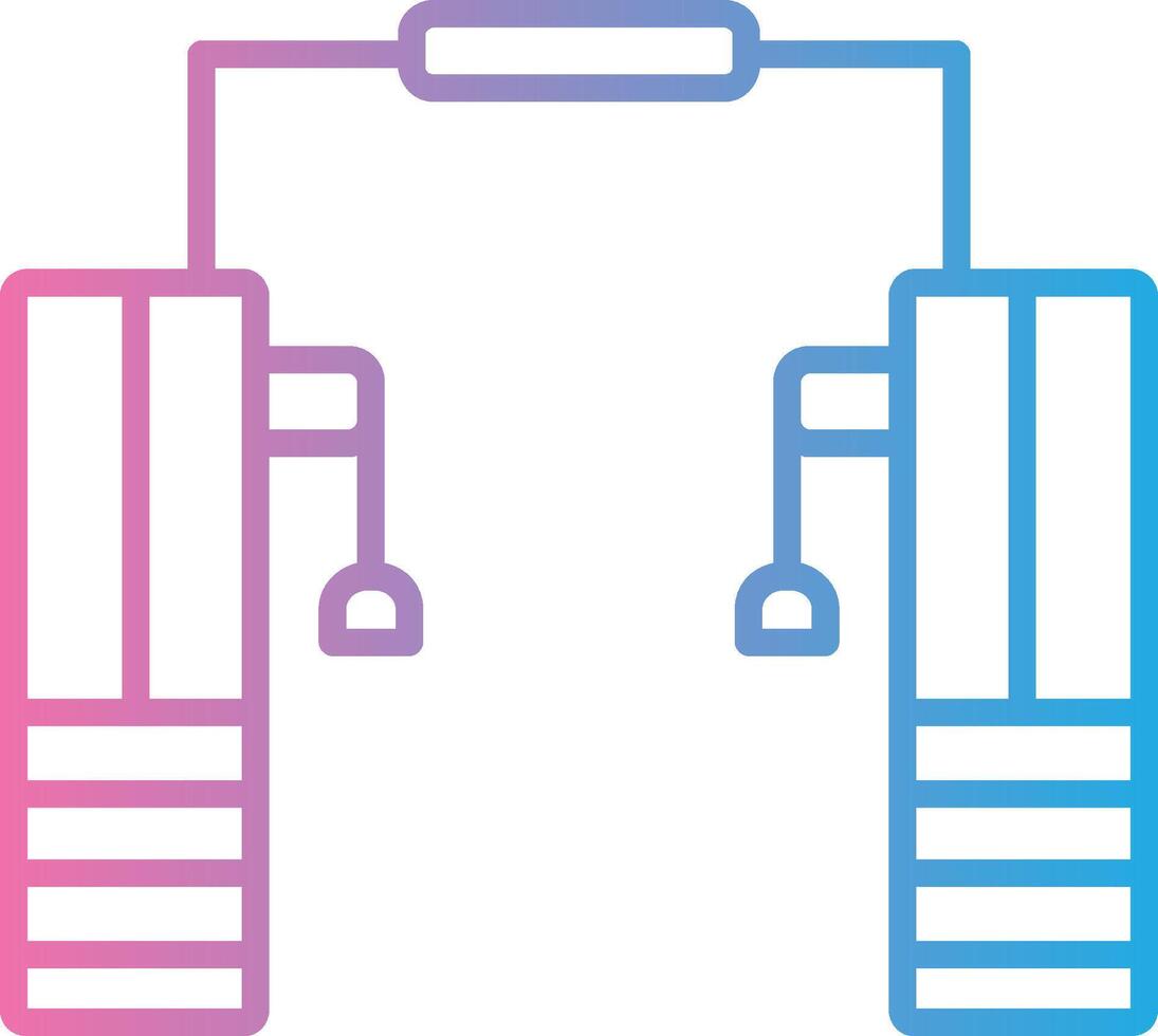 Cable Crossover Line Gradient Icon Design vector