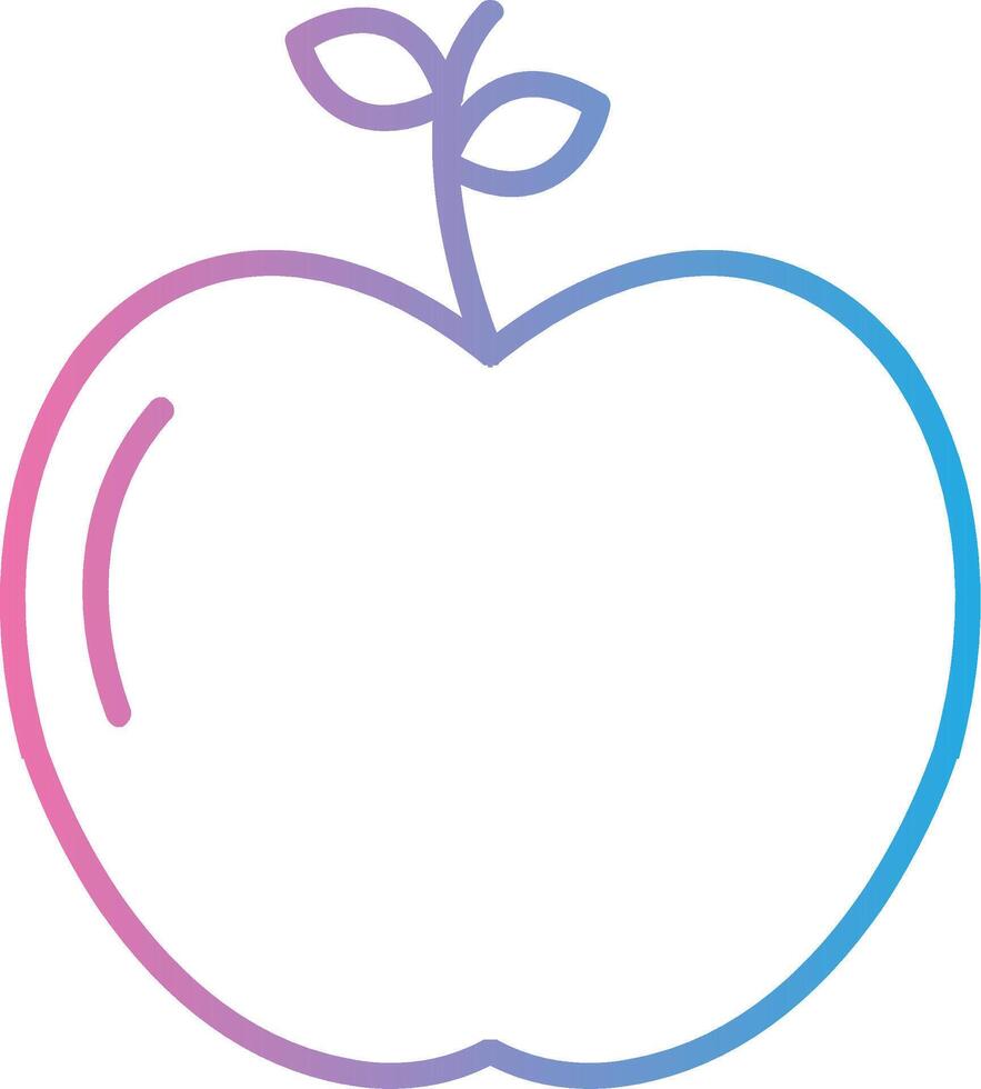 manzana línea degradado icono diseño vector