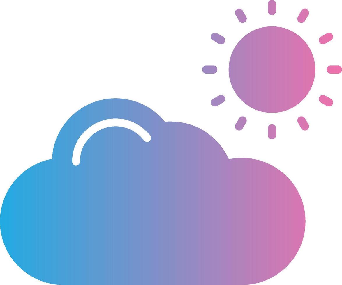 Cloud Glyph Gradient Icon Design vector