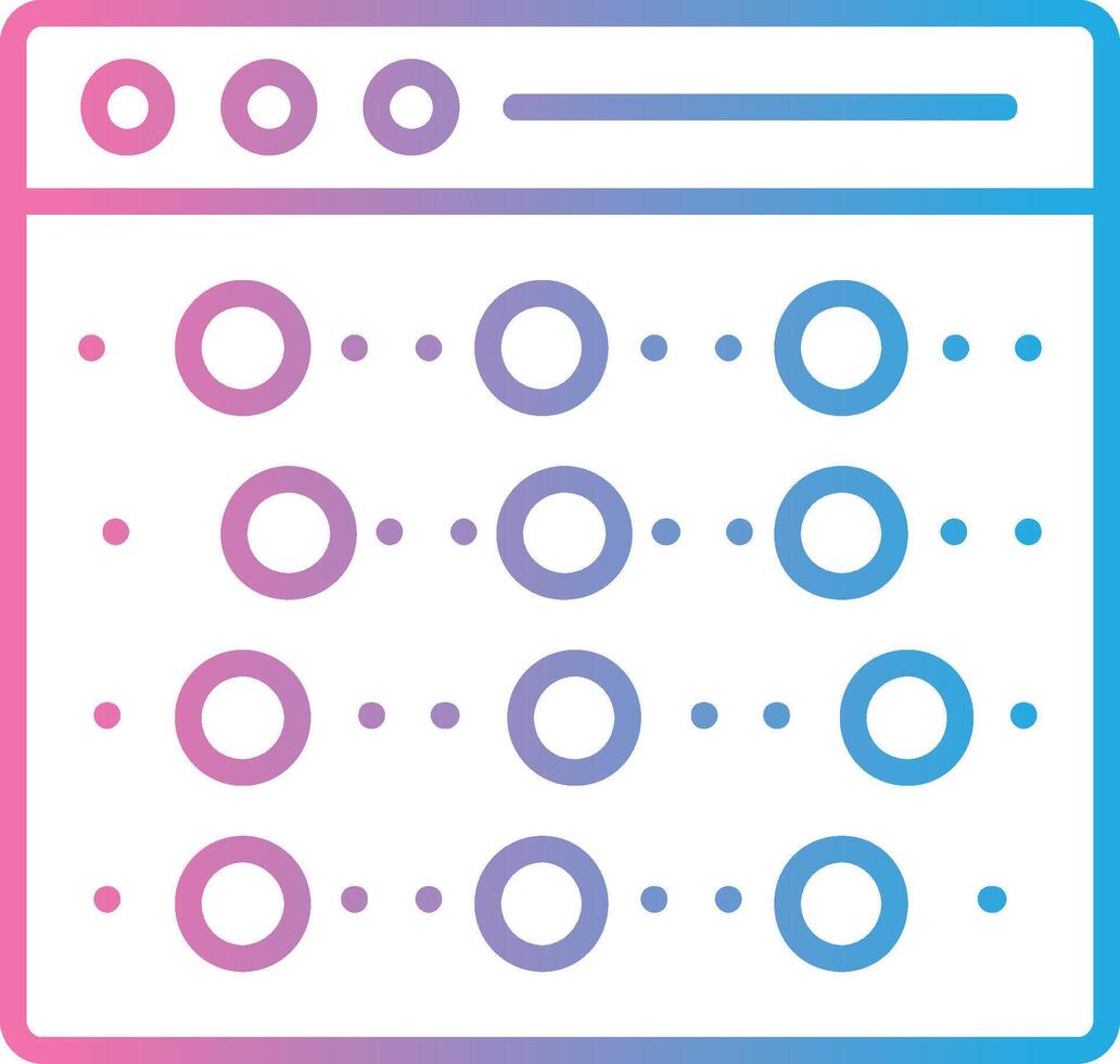 Recognition Line Gradient Icon Design vector