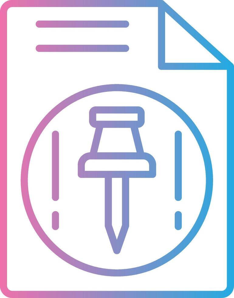 Push Line Gradient Icon Design vector