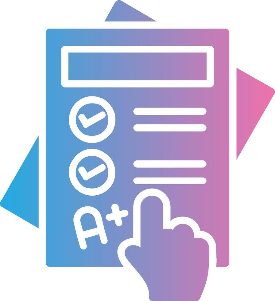 Exam Glyph Gradient Icon Design vector