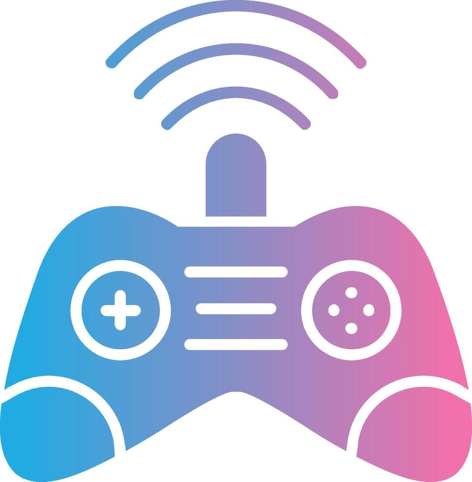 Gamer Glyph Gradient Icon Design vector