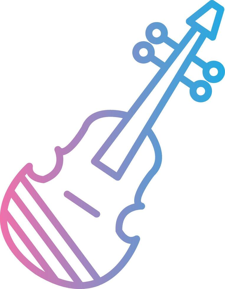 Violin Line Gradient Icon Design vector