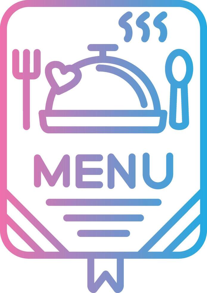 Menu Line Gradient Icon Design vector