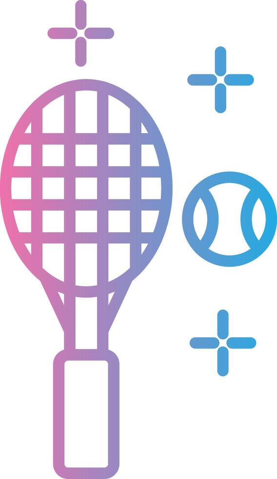 Tennis Line Gradient Icon Design vector