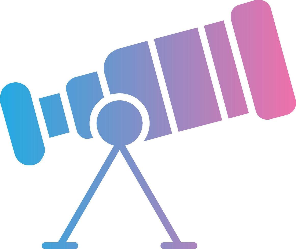 Telescope Glyph Gradient Icon Design vector