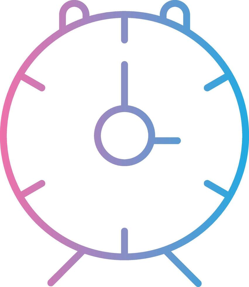 alarma reloj línea degradado icono diseño vector