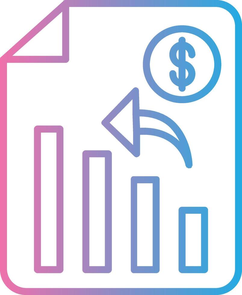 Analytics Line Gradient Icon Design vector