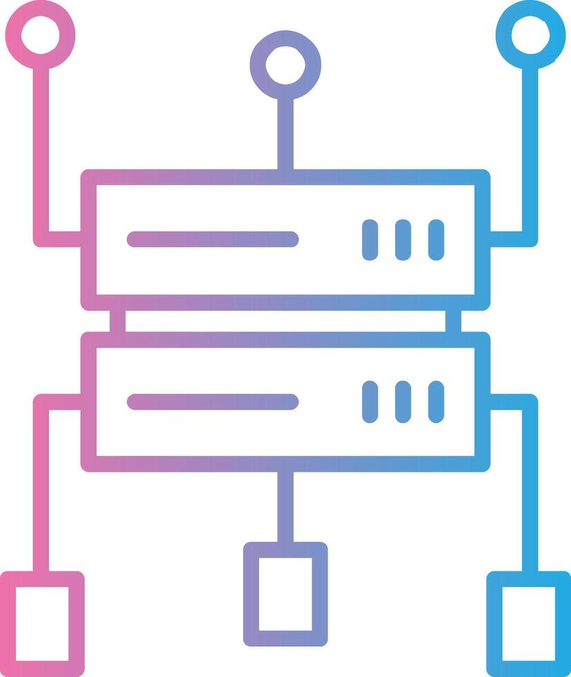 Data Structure Line Gradient Icon Design vector