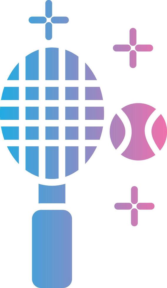 Tennis Glyph Gradient Icon Design vector