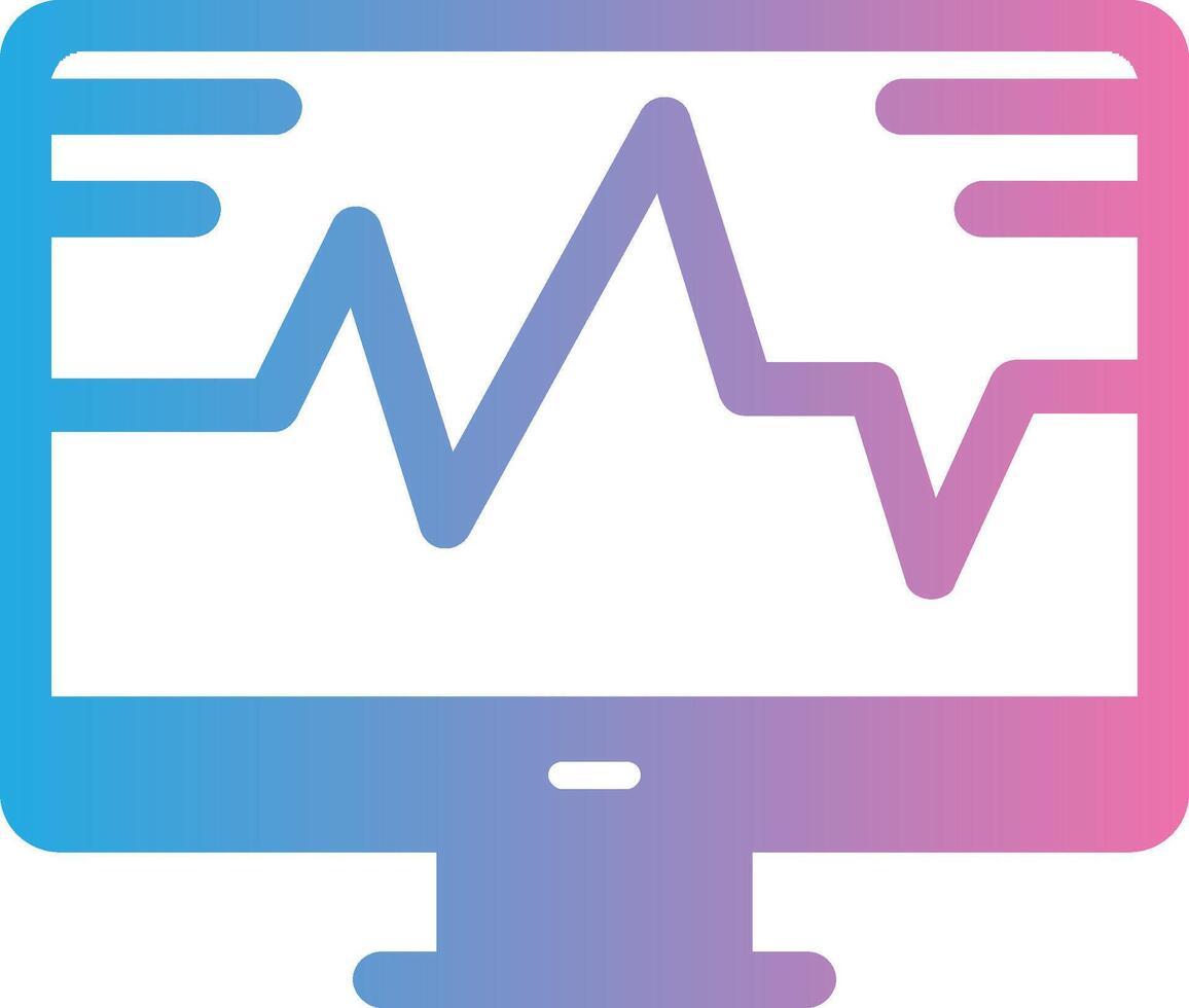 System Monitoring Glyph Gradient Icon Design vector