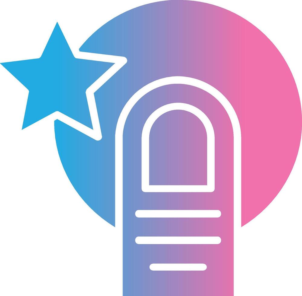 Star Glyph Gradient Icon Design vector