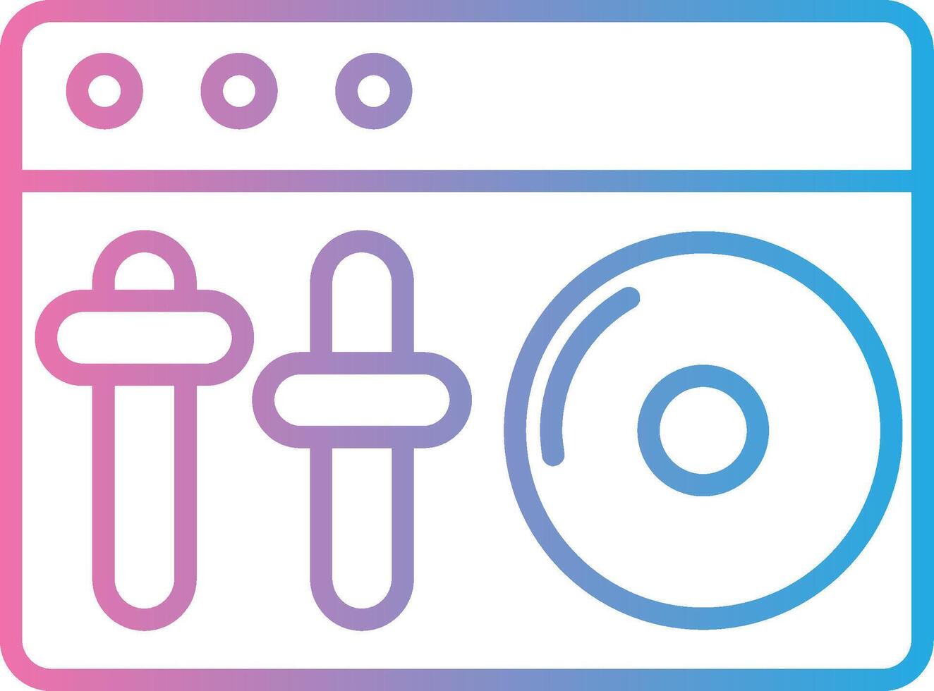 Dj Mixer Line Gradient Icon Design vector