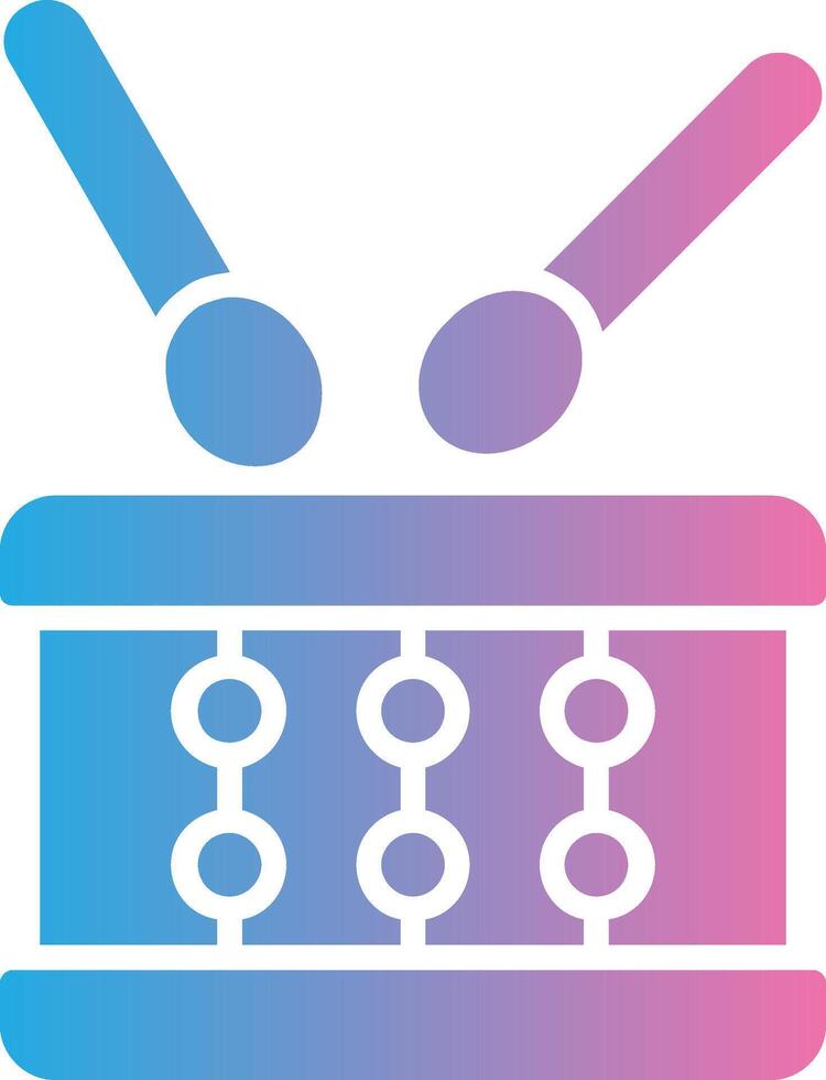 Drum Glyph Gradient Icon Design vector