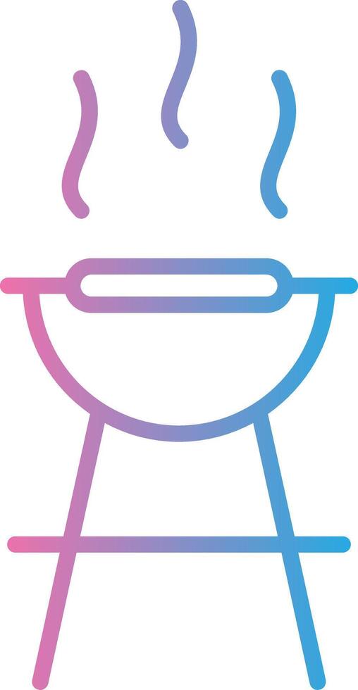 Bbq Line Gradient Icon Design vector