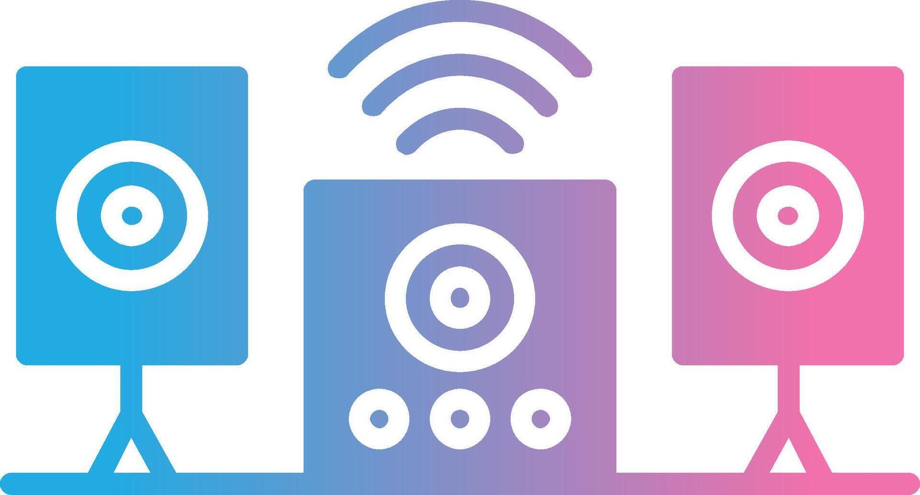 Audio System Glyph Gradient Icon Design vector