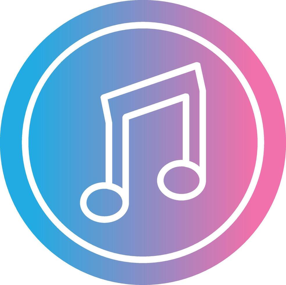 Music Glyph Gradient Icon Design vector