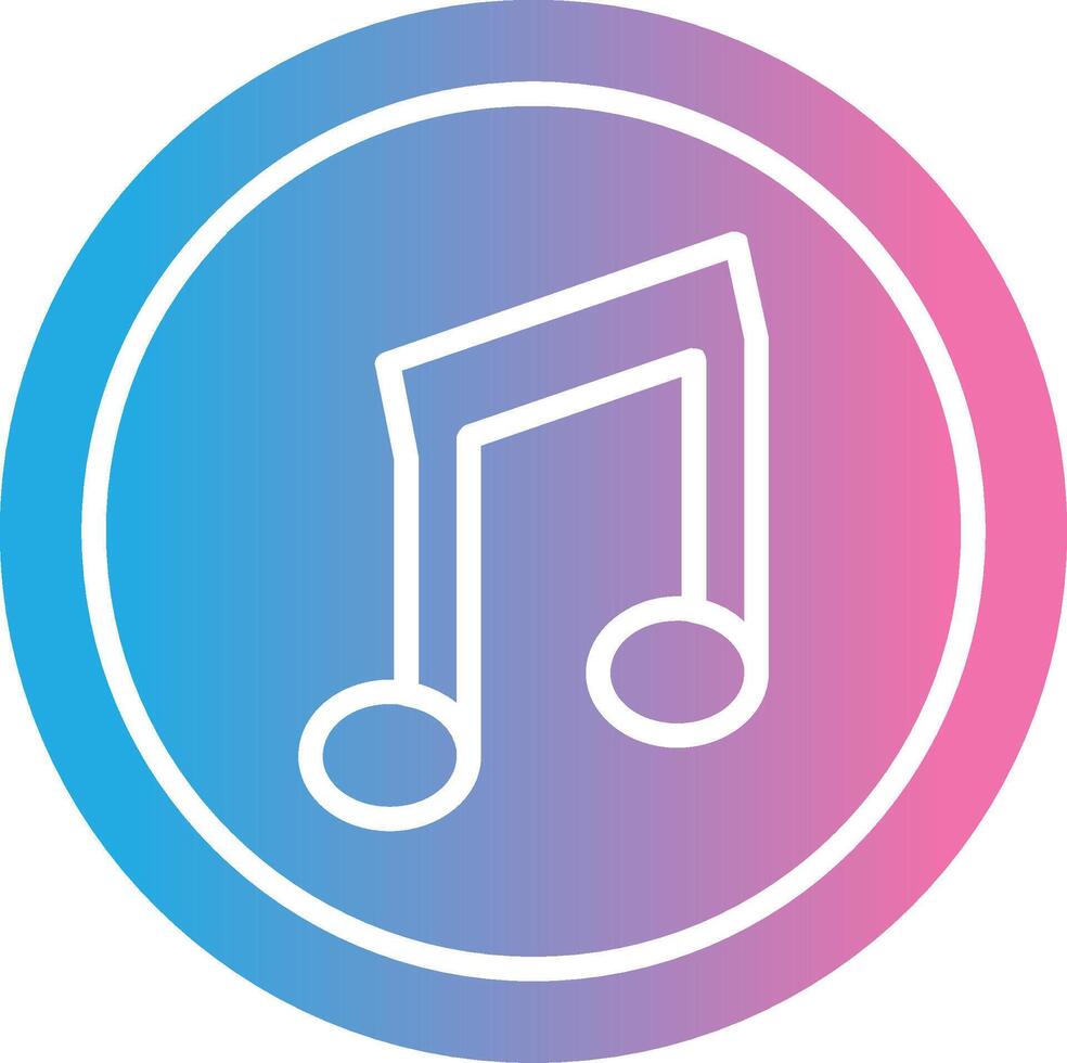 música glifo degradado icono diseño vector