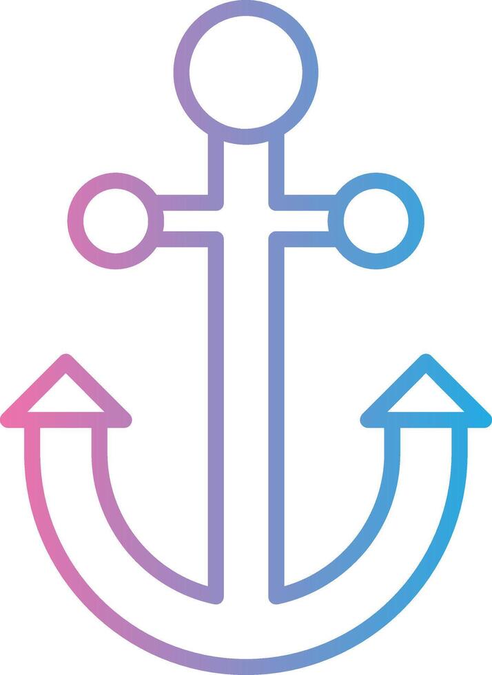 Anchor Line Gradient Icon Design vector