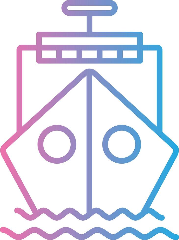 Ship Line Gradient Icon Design vector