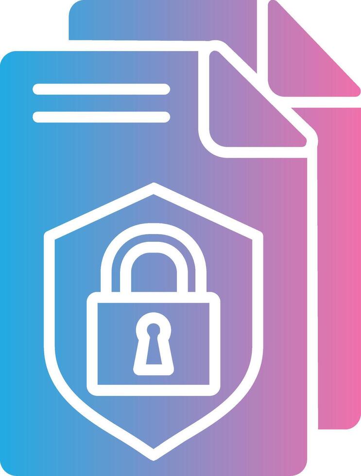 Privacy Policy Glyph Gradient Icon Design vector
